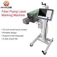 Prix bon marché Date d'expiration Code de lot Imprimante laser pour sacs en plastique Câble Fil PET Bouteille Flying Fiber Laser Machine de marquage