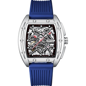 AILANG 8616 Montre automatique pour homme, rectangulaire, tendance, à cadran ajouré, étanche, avec logo personnalisé - Product Image 2