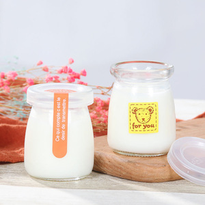 Stoples kaca kustom langsung dari pabrik dengan tutupnya sempurna untuk Yogurt dan puding-tersedia dalam 100ml, 150ml, 200ml - Product Image 5