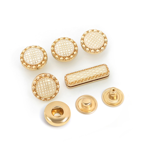 KUNSHUO-Kit de botones a presión cuadrados de metal para hombres, camisas abaya thobe con logotipo personalizado - Product Image 5