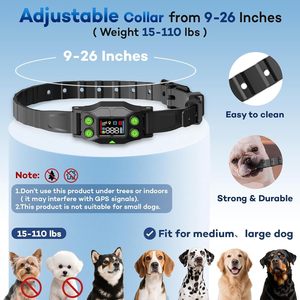Collier Électrique Sans Fil Auotac GPS pour Chien, Clôture Virtuelle Rechargeable, Portée 25-999 Yards, Étanche IPX7, pour Chiens de Taille Moyenne à Grande - Product Image 3