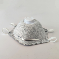 Respirateur à demi-masque FFP2 certifié CE, forme coupelle, avec charbon actif et valve EN149 3Q1C4V 3Q