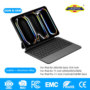 Funda con Teclado Magnético Desmontable <span class=keywords><strong>de</strong></span> Alta Gama, Ultra Delgada, <span class=keywords><strong>de</strong></span> Aleación <span class=keywords><strong>de</strong></span> Aluminio, para iPad Air 11" M2/M3/M4 - Product Image 1