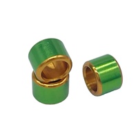 Nouvelle conception, bague pour oiseaux en alliage d'aluminium bicolore, bague de patte et bande de pied pour perroquet - Écologique, intérieur 7 mm x hauteur 8 mm, 0,8 g pour oiseaux