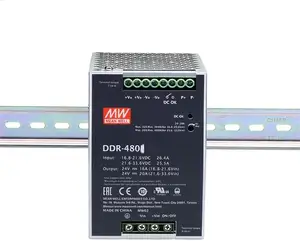 หมายถึงดี DDR-480B-12 DDR 480W 12V 33.4A แหล่งจ่ายไฟแปลง DC/DC อุตสาหกรรม DIN Rail