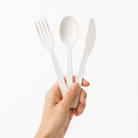 Ensemble de couverts écologiques en amidon de maïs CPLA, lourds et compostables (fourchette, couteau, cuillère) – Vente en gros en vrac