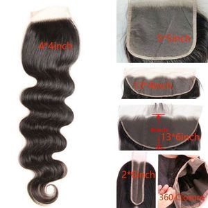 Parrucche Xuchang 100% <span class=keywords><strong>Capelli</strong></span> Umani Vergini 4x4 HD Lace Front Body Wave con Attaccatura Pre-Definita 8"-20" Nere Completamente Intrecciate a Mano - Product Image 6