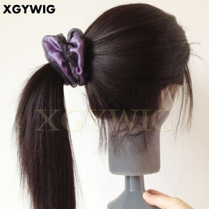8 "-40" Estoque Preço de Fábrica Barato 100% Virgem Remy Cabelo Humano Overnight Frete Grátis Estilo <span class=keywords><strong>Updo</strong></span> High Ponytail Full Lace Wigs - Product Image 3