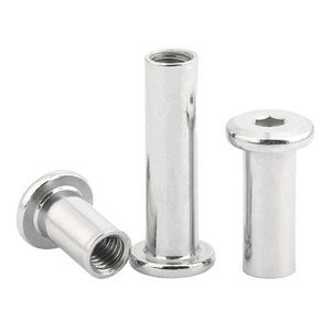 Écrou de fixation pour meubles en acier au carbone nickelé, connecteur à rivet à douille hexagonale, insert de jonction, écrou à manchon M2 M3 M4 M5 M6 - Product Image 3