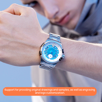 Montre mécanique SN8026, boîtier en acier inoxydable, verre saphir, cadran en alliage 316L et bracelet en cuir de vachette, résistance à l'eau 30m