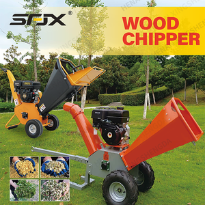 Broyeur de bois SRJX, capacité 4t/h, moteur à essence, broyeur de branches mobile, couleur rouge - Product Image 6