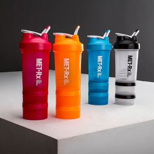 Botella Deportiva Portátil de 3 Capas para Proteínas, 500 ml, de Plástico, a Prueba de Fugas, Reutilizable, para Gimnasio, Vaso Mezclador para Batidos de Proteínas - Product Image 3