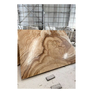 Losa de Ónix Natural Translúcido de Alta Calidad con Patrón de Ondas de Agua Beige - Product Image 2