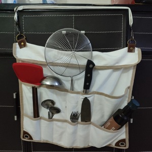 Sac à couverts en toile, sac de rangement pliable portable pour barbecue, camping, cuisine en plein air, utilisation en voyage - Product Image 3