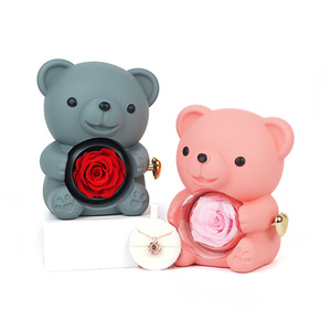 Oso de Rosas <span class=keywords><strong>al</strong></span> <span class=keywords><strong>por</strong></span> <span class=keywords><strong>Mayor</strong></span> de Fábrica, Nuevo Estilo, Jabón Giratorio, Rosas Eternas Preservadas en Caja de Acrílico para Regalo del Día de San Valentín 2026 - Product Image 3