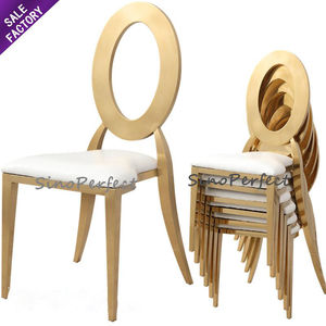 Foshan Sinoperfect Furniture Hot Sale Banquet Party Decoration Stacking <b>Stackable</b> Stainless Steel Rental Wedding <b>Chair</b> for Event - Product Image 6