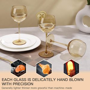 Ensemble de <span class=keywords><strong>verres</strong></span> à vin rétro classiques transparents de 16 oz, écologiques, lavables au lave-vaisselle, soufflés à la main, <span class=keywords><strong>verres</strong></span> à vin rouge de luxe - Product Image 6