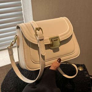 Sac à bandoulière multifonctionnel en PU tendance 2026 avec motif pierre et fermeture éclair - Product Image 5