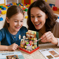 Miniatura de Cabaña de Madera DIY a Escala Pequeña, Modelo de Ensamblaje Hecho a Mano, Rompecabezas Educativo, Casa de Muñecas, Adorno Modelo S2305