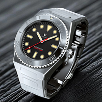 Concevez votre propre montre de marque personnalisée, mouvement automatique japonais 2026, 42 mm, acier inoxydable, cadran en verre, pour hommes