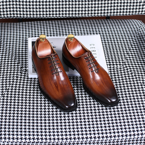 Nouvelles Chaussures Oxford en Cuir Véritable Italien pour Hommes, Style Formel, à Lacets, Confortables, pour le Bureau, la Carrière et les Mariages - Product Image 2