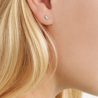 Personalized Perhiasan Emas 14K Anting Opal Wanita Murah 925 Perak