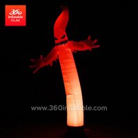 360 gonflable 4.5m de haut blanc fantôme Air ciel danseur géant publicité gonflables avec ventilateur de danseur d'air à vendre