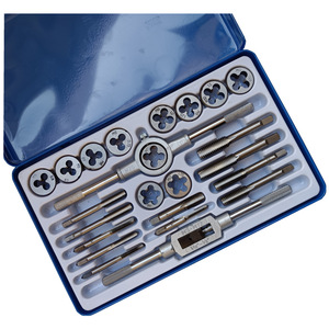Zhengmao Hardware Tap Die Set 16 Piece Metric Thread Cutting Right Hand Hand <b>Tools</b> for Metal <b>Threading</b> Repair - Product Image 4