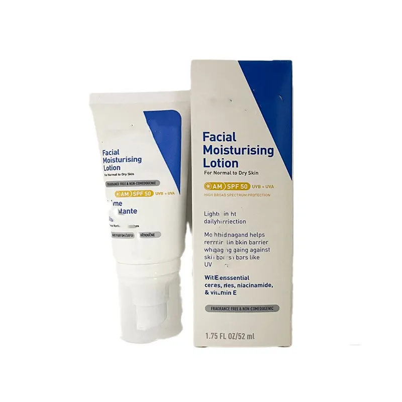 Loción hidratante facial para pieles normales a secas AM SPF 50 UVB /UVA Cera Skin AM Emulsion PM loción