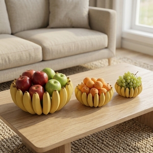Bananenförmige Pflanzenmuster-Aufbewahrungsbox aus PLA-Material, Obstschale, 3D-personalisiertes, hochwertiges Design, moderne Kunst, 3D-Druckservice - Product Image 4