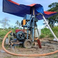 Perceuse portative de forage de 100m 150m de profondeur pour la plate-forme de forage de noyau de puits d'eau avec des composants de noyau de pompe à moteur
