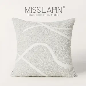 Interior Design Throw Pillow Case Designer Fabrics Texture White Trendy Luxury Cushion Covers Decorative