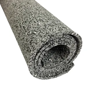 Rollo de goma antideslizante para suelos de gimnasio, rollo de goma para reducción de ruido a prueba de golpes de 6mm/8mm de grosor