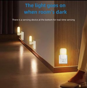 Veilleuse LED 1W à économie d'énergie, dimmable, 3000K, avec capteur crépusculaire, à brancher sur prise murale, pour salle de bain et couloir - Product Image 5