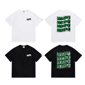 A <b>Bathing</b> Ape Men's T-Shirt Black Printed Casual Streetwear Fashion Designer Tee 1:1 High Version Ready Stock <b>Letter</b> Printing - Product Image 2