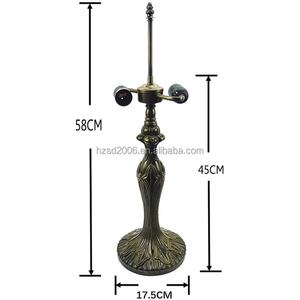 Lampe de bureau rétro Lovely Guy 16 pouces, base en résine, couleur café laiton, 110-240V, support d'ampoule E27, abat-jour en verre, pour la maison - Product Image 6