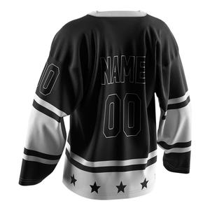 Camiseta de Hockey sobre Hielo Reversible de Secado Rápido para Hombre, con Bordado, Manga Larga, Talla Grande, Estampado por Sublimación, Ropa Deportiva - Product Image 4