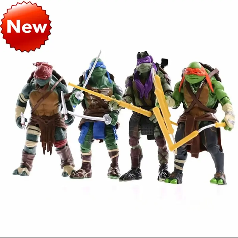 CZ Mutant dönemi klasik film sürüm 4 adet/takım ninja kaplumbağa ortak hareketli bebek oyuncak el modeli