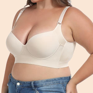BCDEFG Sujetador de talla grande Estilo Europeo Americano Ropa interior sólida Ajustable Push-Up para <span class=keywords><strong>pecho</strong></span> grande Pequeño - Product Image 1