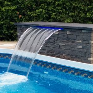 Spa ekipmanları akrilik renk düşer çeşme LED yüzme havuzu su dökülme - Product Image 1