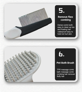 Kit di Spazzole di Lusso <span class=keywords><strong>per</strong></span> la Toelettatura di <span class=keywords><strong>Cani</strong></span> e Gatti con Rastrello in Gomma, <span class=keywords><strong>Spazzola</strong></span> Slicker e Spazzole da Bagno, Tagliaunghie <span class=keywords><strong>per</strong></span> <span class=keywords><strong>Cani</strong></span> e Gatti a <span class=keywords><strong>Pelo</strong></span> Lungo/Corto - Product Image 4