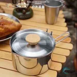 Outdoor multifunctional 304 stainless steel <b>kettle</b>, hiking portable coffee pot, foldable fishing camping pot, teapot - Product Image 5
