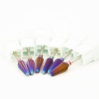3/32 "violet enduit de haute qualité manucure violet sécurité professionnel tornade Efile perceuse fraises conseils carbure de tungstène mèche à ongles