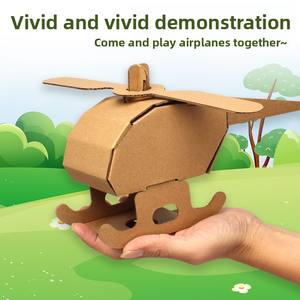 Jouet de maison <span class=keywords><strong>en</strong></span> <span class=keywords><strong>carton</strong></span> à assembler soi-même pour enfants, modèle éducatif 3D, char, avion, voiture, pour les 0-24 mois, à monter <span class=keywords><strong>en</strong></span> 5 minutes - Product Image 3