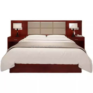 Full Hotel Bedroom Furniture Sets Single <b>Twin</b> <b>Bed</b> <b>Frame</b> With Headboard Nightstands TV Cabinet Wardrobe For 3 Star Hotel Project - Product Image 5