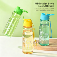 Bouteille d'eau portable à ouverture par pression pour sports de plein air - 550 ml, à boire directement, sans BPA, anti-fuite, qualité alimentaire, 70 g