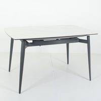 Vente en gros d'ensemble de table à manger ronde extensible en céramique italienne moderne pour salle à manger