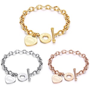 Bracciali <span class=keywords><strong>in</strong></span> Acciaio Inossidabile Placcati <span class=keywords><strong>Oro</strong></span> <span class=keywords><strong>Rosa</strong></span>/Argento, Ipoallergenici, Estivi, Personalizzabili, Vendita all'Ingrosso, per Donne, da Venditore Verificato - Product Image 6