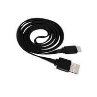 Kabel Pengisian Daya Tipe-C 2A Konduktor Tembaga Murni dengan Pelindung Anyaman |   Desain Mie Pipih |   Berbagai Panjang |   Putih/Hitam |   OEM
