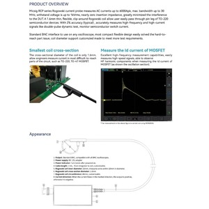1 unidad nueva de sonda de corriente alterna Micsig Rogowski para osciloscopio, interfaz BNC, ancho de banda de 2Hz, precisión de 30MHz - Product Image 1